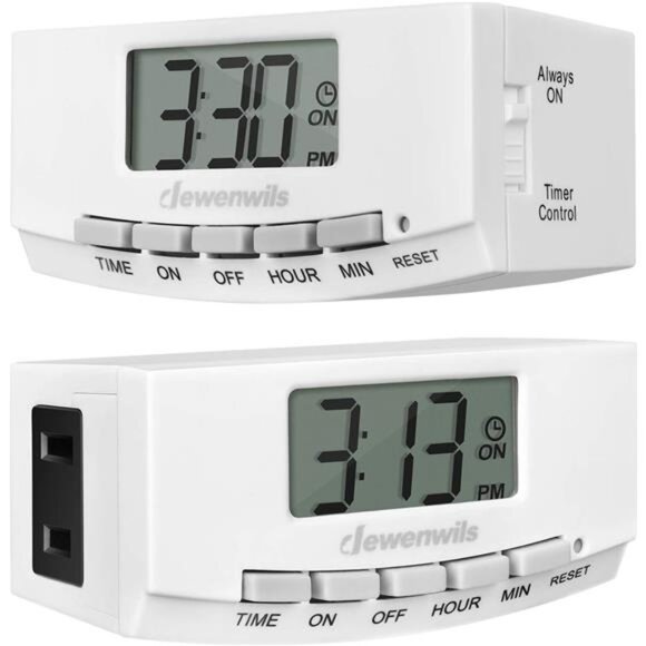 Timer Outlet, 24 Hour Timers for Electrical Outlets for Christmas with 1 Plug - Picture 1 of 7